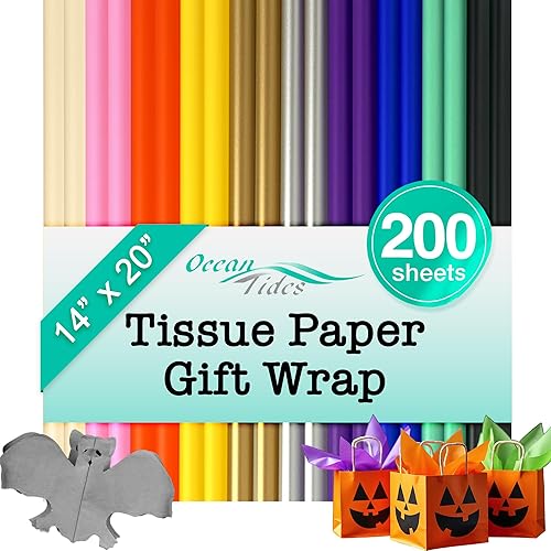 Papel de seda para envoltura de regalos al por mayor, todos los colores, 100, 200, 300 o 500 hojas de 15 x 20 pulgadas, varios colores tales como