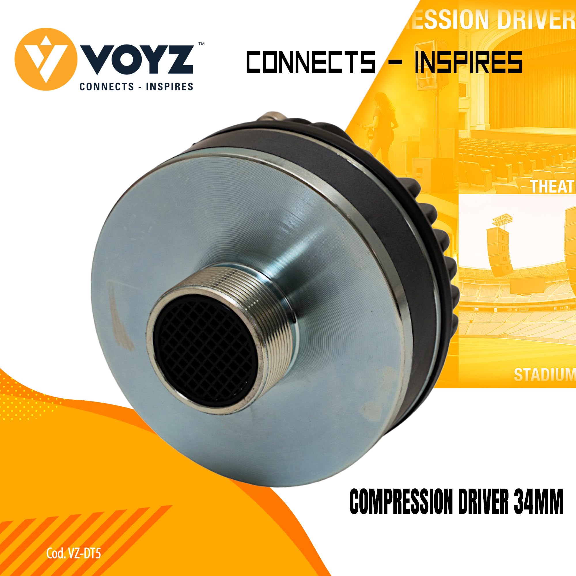 VOYZ Twist-On Throat Compression Driver - High Power 800/1000