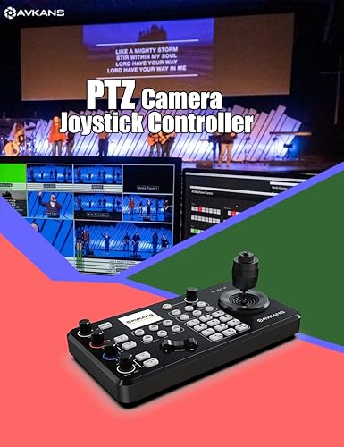 Miniatura 3 de AVKANS Controlador de joystick de cámara Super PTZ, teclado controlador de cámara NDI con joystick 4D para transmisión en vivo, Onvif Visca sobre IP