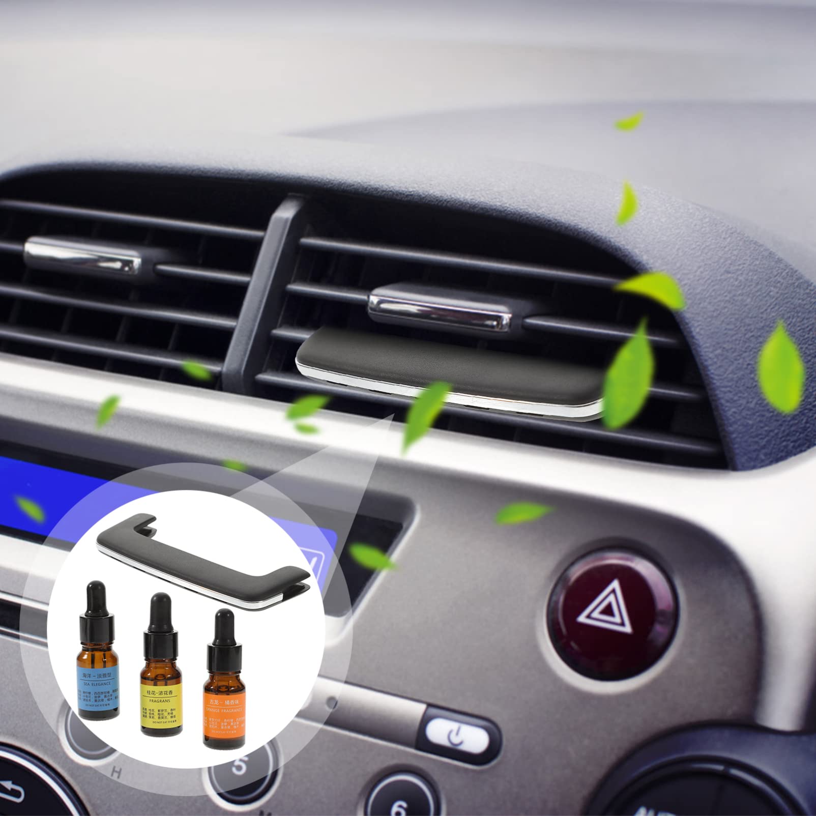 Mobestech Diffusore di Fragranze per Auto Magnetico in Lega di Alluminio e Ceramica, Design Unico, Facile da Installare, Profumatore Leggero per Interni Auto