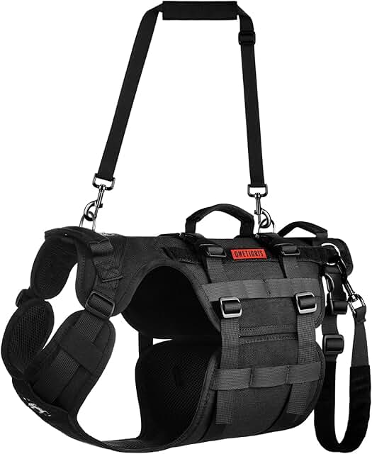 OneTigris Invictus Support Harness for Medium to Large Dogs, Safety Harness with Three Handles, Removable Adjustable Shoulder Straps and Rear Leg Straps product image