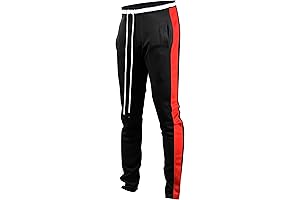 Track Pants: S41700 Men's Premium Slim Fit Athletic Fitness Fashion