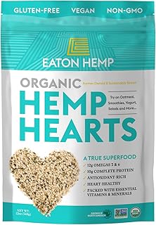 USDA Organic Eaton Hemp Hearts Shelled Hemp Seeds, 12oz, 10g Complete Plant Protein & 12g Omegas per Serving, Vegan, Glute...