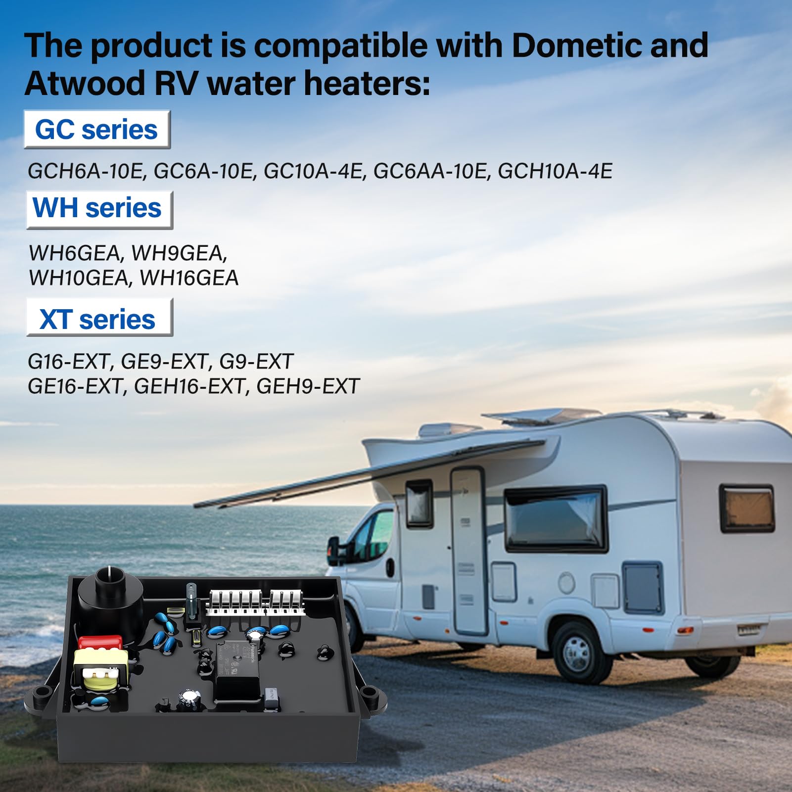 LOCOPOW Kit di parti di ricambio per scaldabagno RV 3 in1 per Atwood/Dometic, 91365 93305 Controllo/Circuito, 91447 Kit di taglio termico, 93868 Accenditore/elettrodo a scintilla