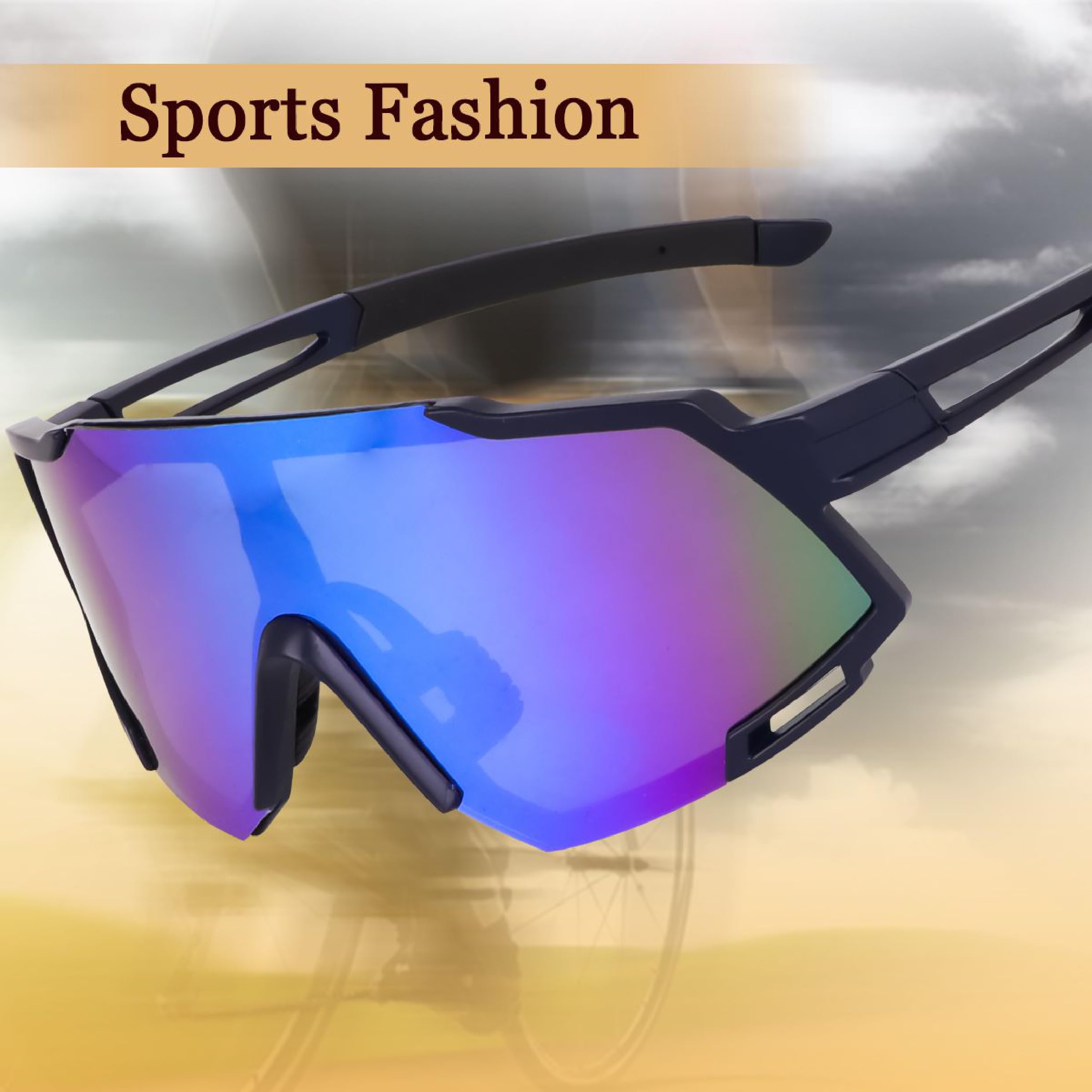 Dervin Gafas de sol deportivas de una sola pieza con visera de gran tamaño, no polarizadas, para hombres y mujeres, para críquet al aire libre, ciclismo, senderismo, pesca