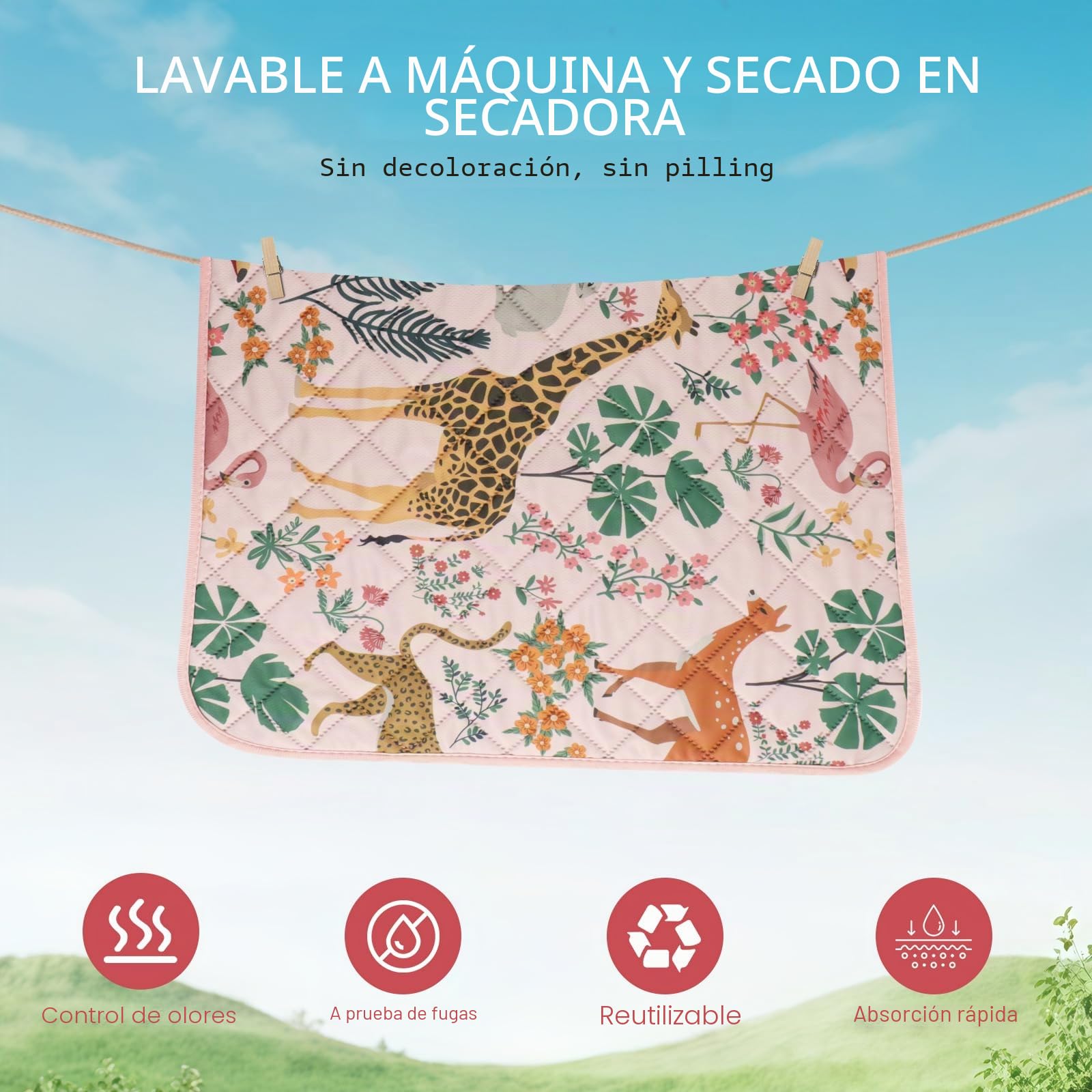 IEUUMLER 2PCS Alfombras Lavables para Perros, Almohadillas de Entrenamiento Absorbente rápido, súper absorbentes, Impermeables EU013
