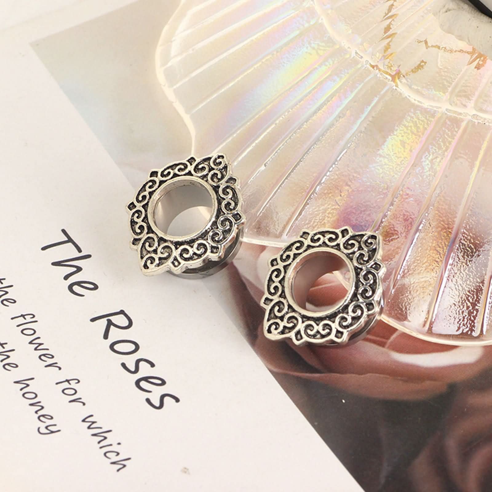 Daesar Plugs 6-16MM, Ohrringe Tunnel Edelstahl Filigran mit Schraubverschluss Ohr Expander Set Piercing Tunnel Plug