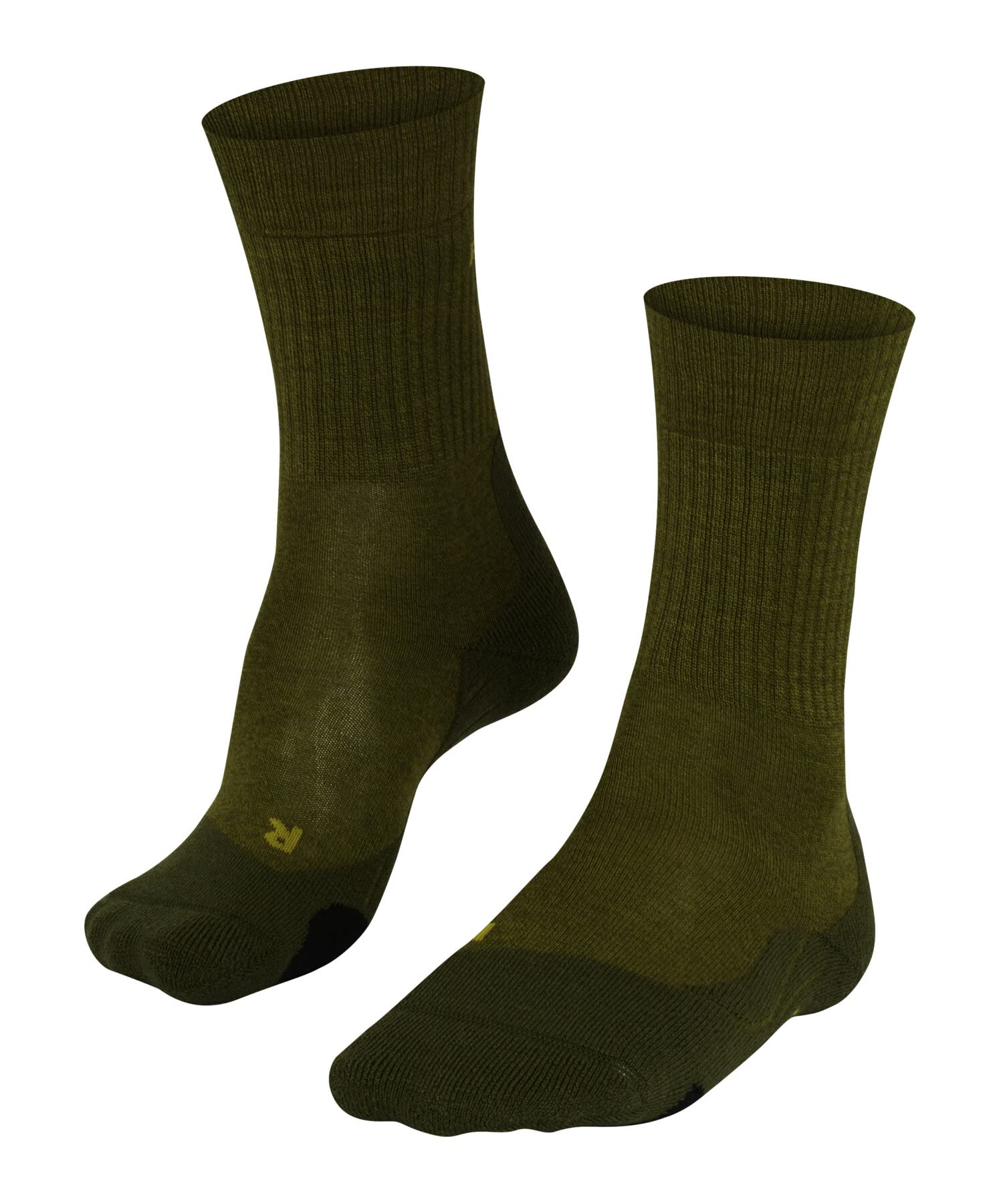 FALKE Men's TK2 Explore Wool M So Breathable Thick Anti-Blister 1 Pair Hiking Socks, Green Forest 7657, 5.5-7.5