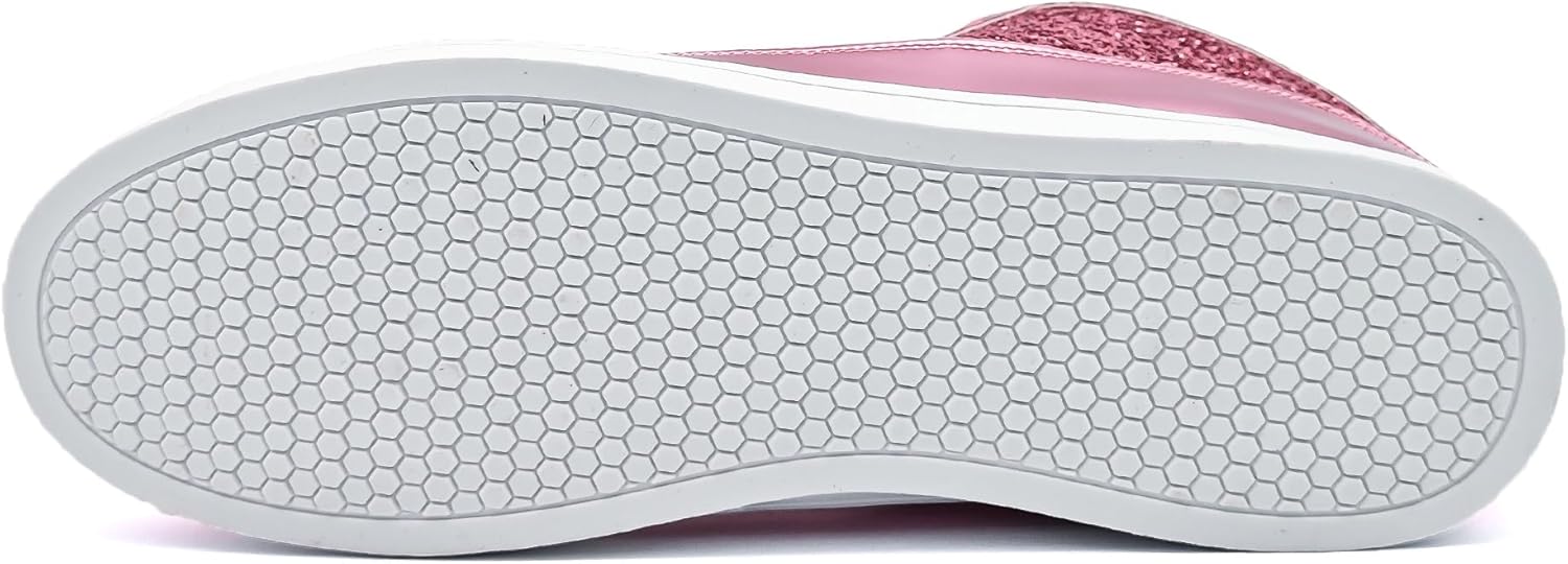 IGxx Glitter White Shoes for Men Fashion High Top Casual Sequin Sparkly Sneakers Men's Bling Shiny - Image 5