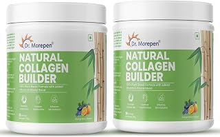 Dr. Morepen Natural Collagen Builder Powder| Plant Powered Nutrition | Natural & Safe | Orange & Berry Flavour 250Gm Pack Price In India