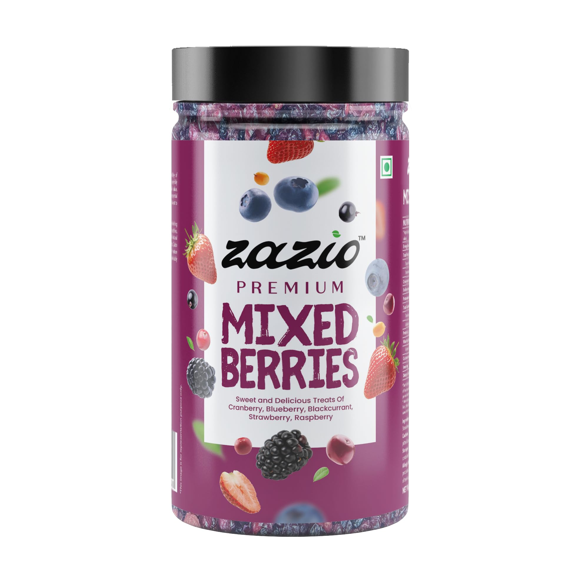 ZAZIO Premium Mix Dried Berries 250gm (Gluten Free, Non-GMO and