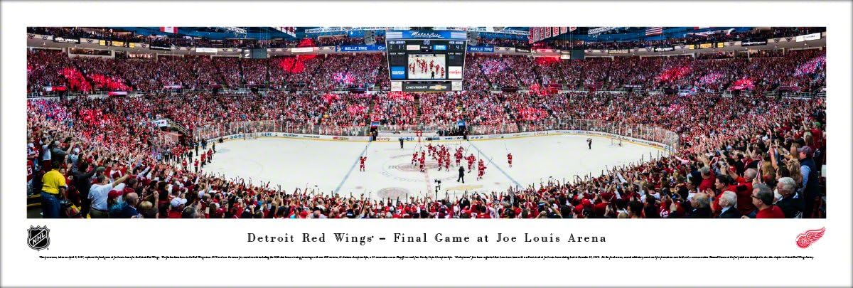 Blakeway Worldwide Panoramas, Inc. Detroit Red Wings, Final Game at The Joe - NHL Panoramic Poster and Wall Decor