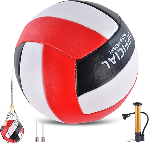 Miniatura 11 de Volleyballs Official Size 5, Waterproof Soft Bulk Recreational Volley Balls with Pump and Net Bag for Indoor Outdoor Beach Pool Water Sand Game