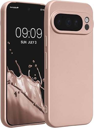 Miniatura 22 de kwmobile Funda compatible con Google Pixel 9 Pro - Funda protectora delgada de TPU para teléfono - Acabado mate suave - Negro mate NEGRO MATE,Piedra