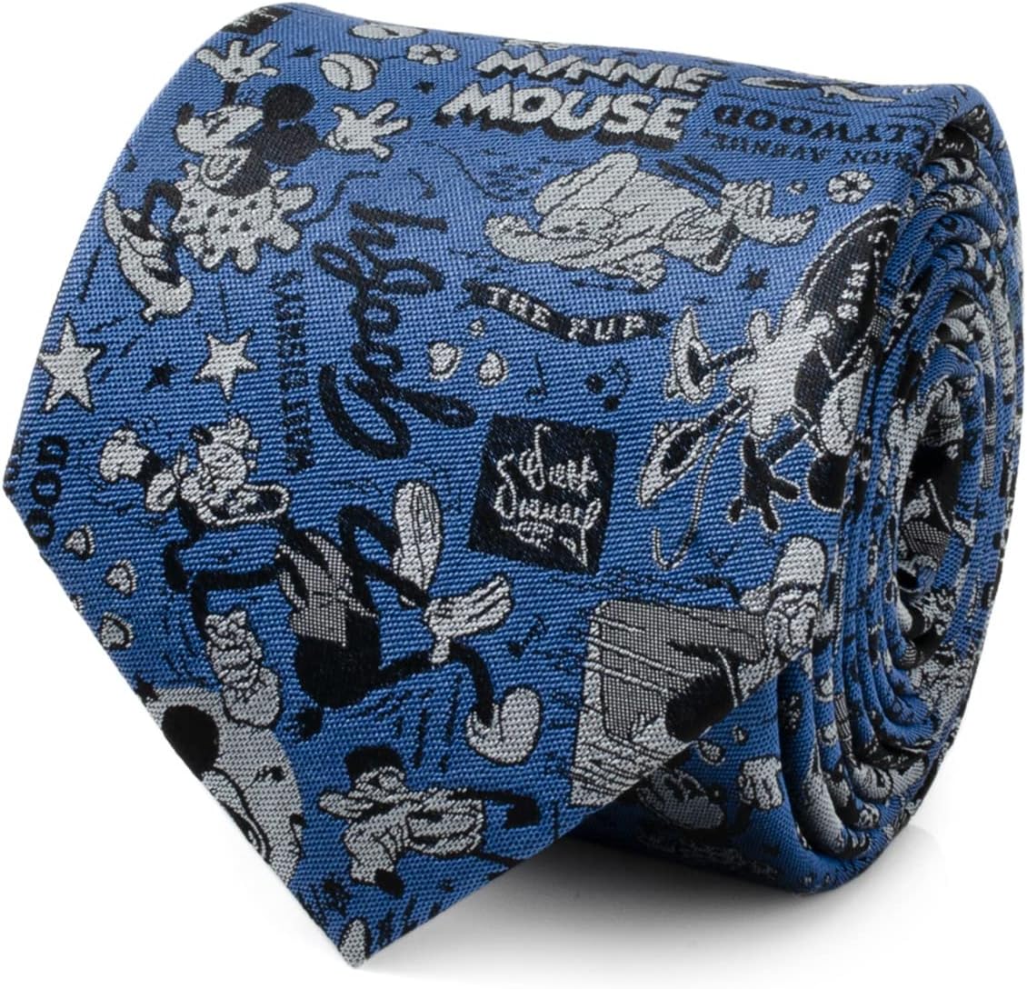 Cufflinks Inc. D100 Mickey & Friends Vintage Hollywood Blue Men's Tie