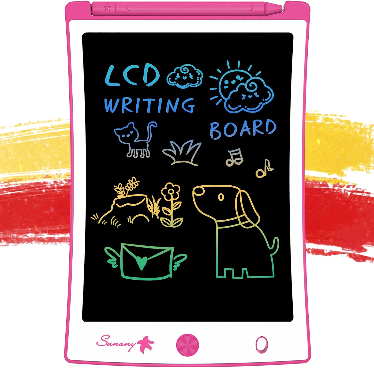 Toys for 3-6 Years Old Girls Boys, LCD Writing Tablet 8.5 Inch Doodle Board, Electronic Drawing Tablet Drawing Pads, Educational Toys Birthday Gift for 3 4 5 6 7 8 Years Old Kids Toddler (Pink)