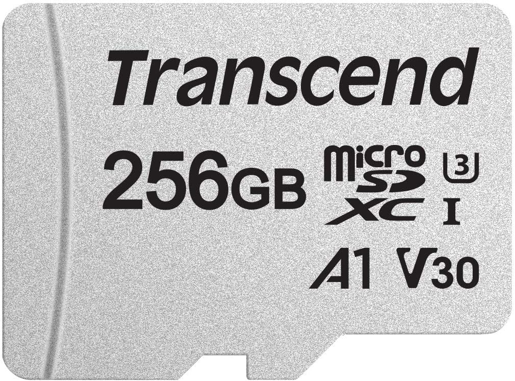 USD300S 256GB microSDXC U3 V30 A1 Memory Card with Adapter, for 4K Video, GoPro, Drones & Cameras TS256GUSD300S-A