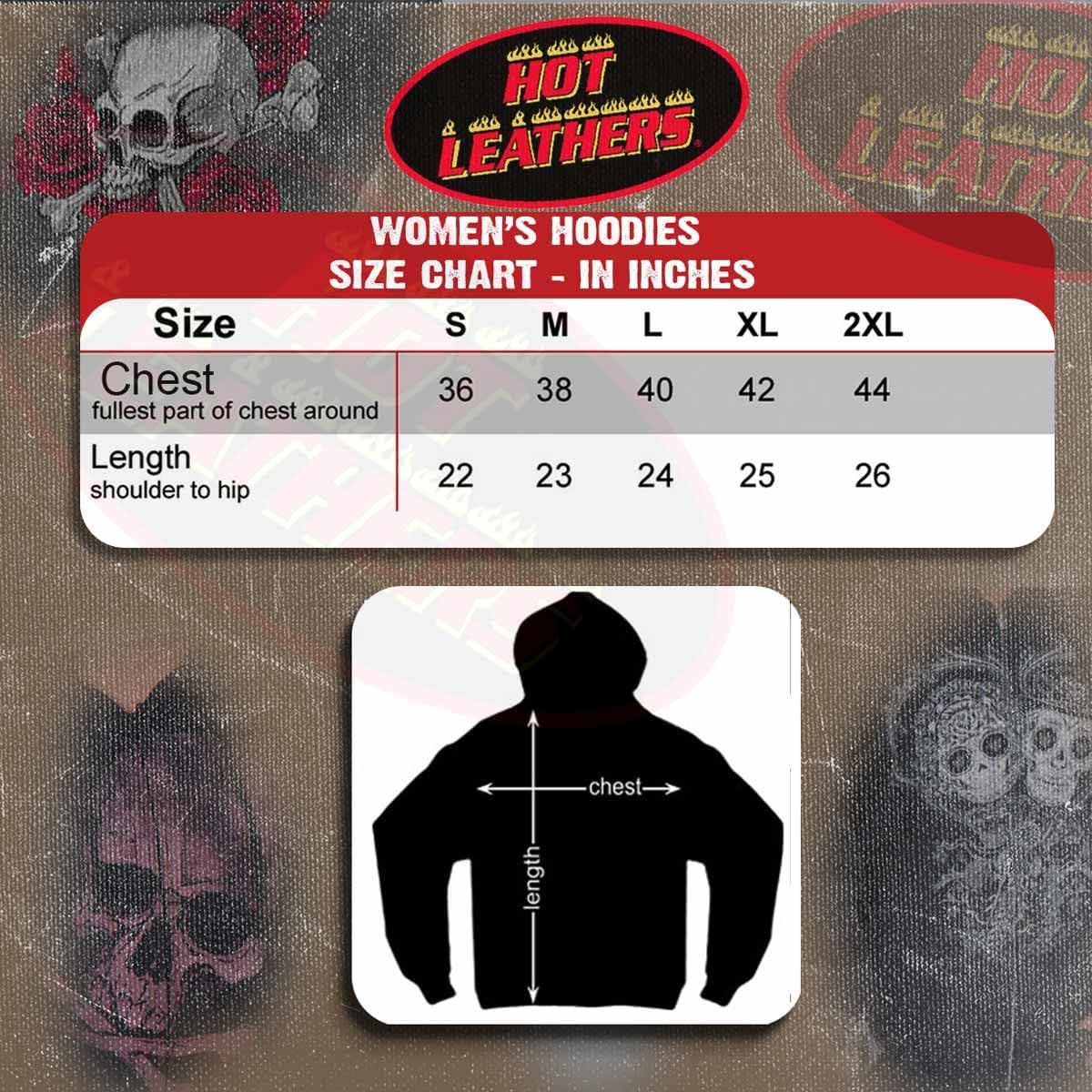 Hot Leathers Women's Sugar Couple Full Cut Zip Up Hooded Sweat Shirt