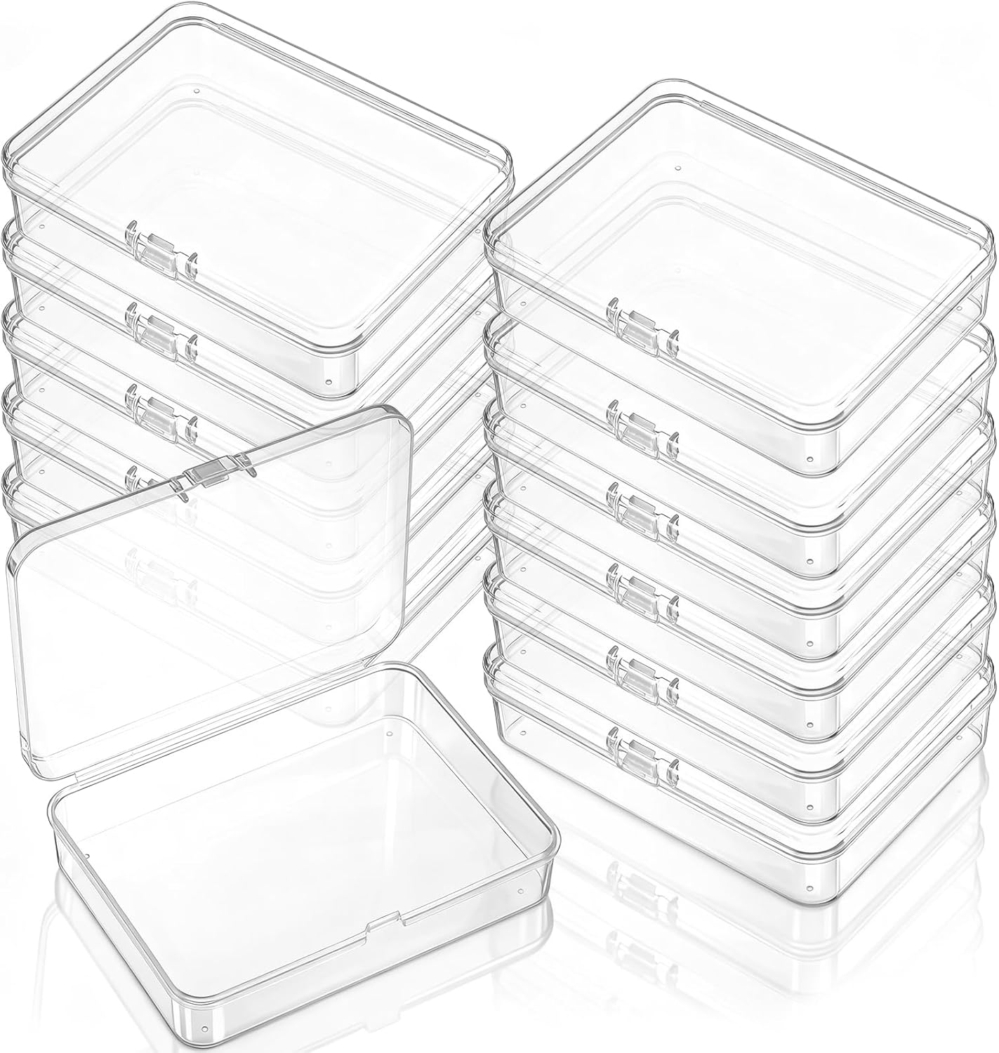 Amazon.com: IANFAN 12 Pcs Mini Plastic Storage Containers Box with Lid ...