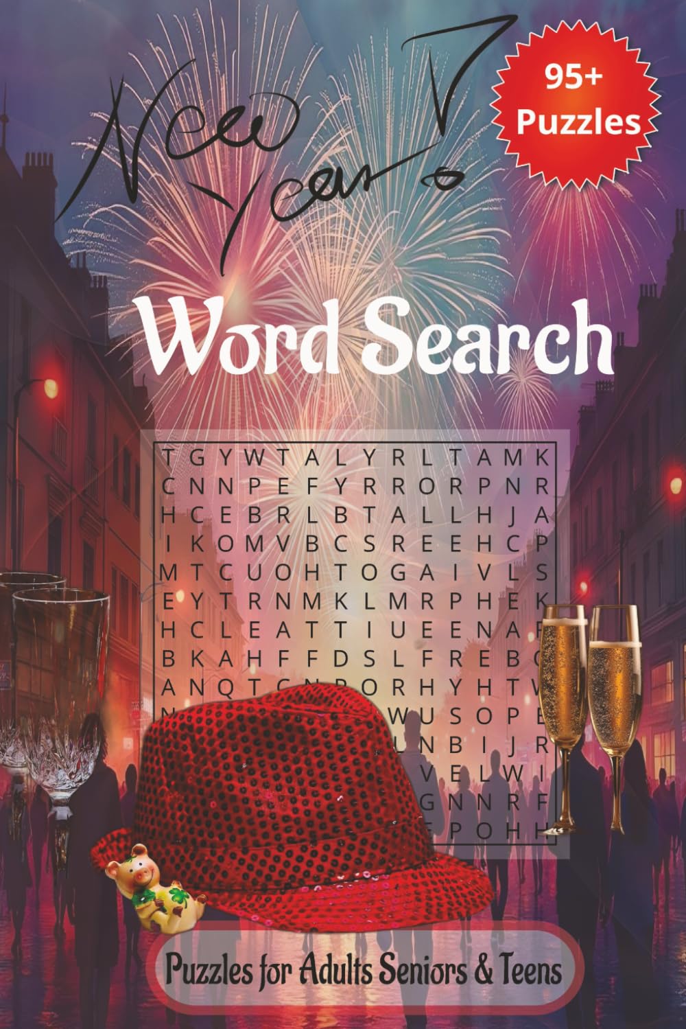 New Year Word Search: The Perfect Way to Start Your Year with Fun Word Searches with Easy to Read Print & Stress-Free Enjoyment | 6x9 inches, 122 ... Gift for Vacations, Holidays and Free Times