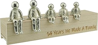 14th Anniversary Idea - 14 Years We Made A Family Metal Ornament - Choose Your Family Combination (3 Children)