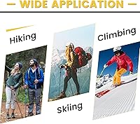 Vista 7 de Clips para bastón de senderismo, conector de goma de 8 formas de hebilla de varilla doble, juego de puntas de bastón de senderismo para deportes al
