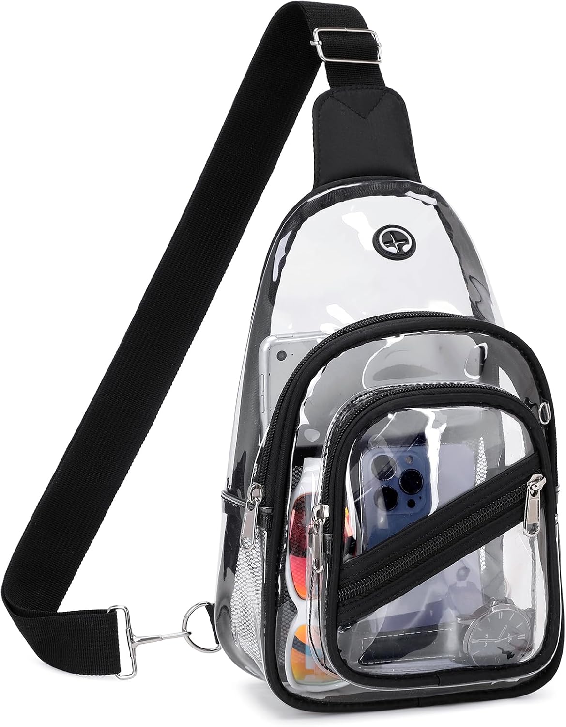 Clear Bag for Stadium Events, Clear Backpack Purse for Women Waterproof PVC Crossbody Fanny Pack for Concert