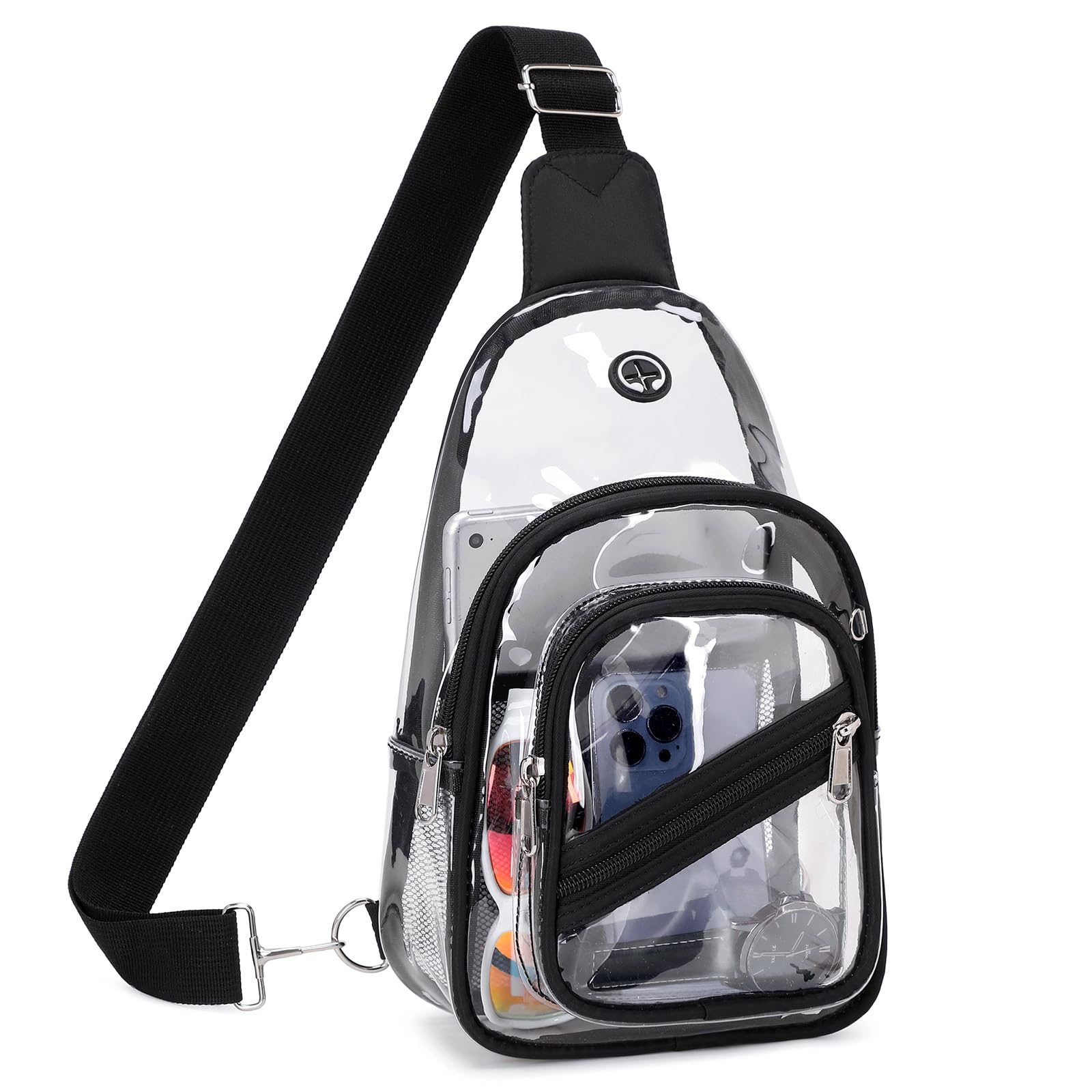 Clear Bag for Stadium Events, Clear Backpack Purse for Women Waterproof PVC Crossbody Fanny Pack for Concert