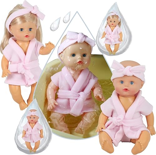 Miniatura 3 de 9 juegos para muñecas de bebé con vida de 9-10-11 pulgadas, vestido recién nacido, trajes de ropa con accesorio de cocina