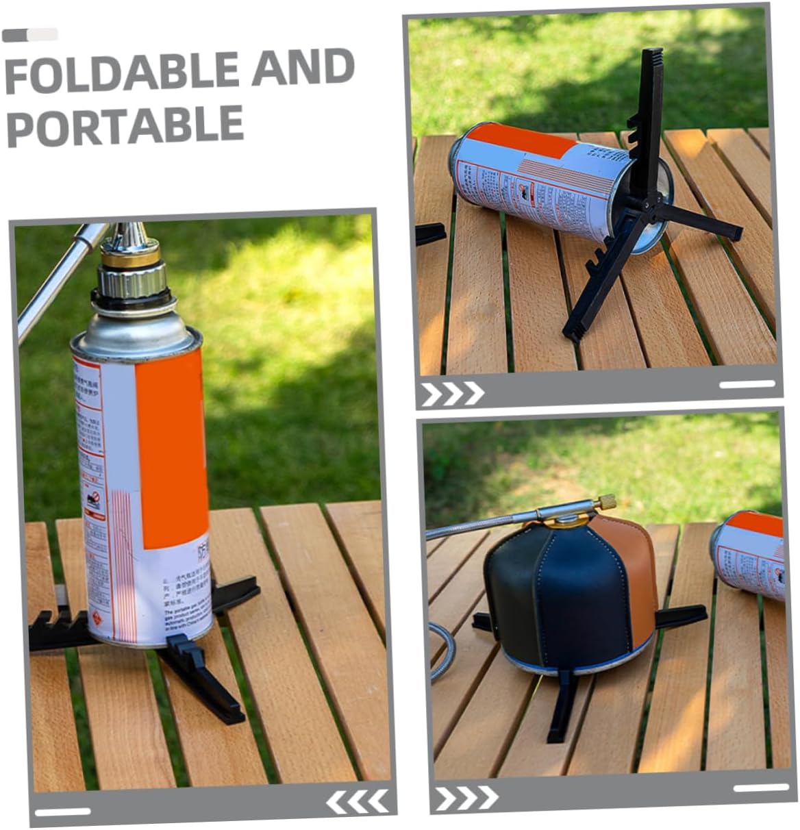 Milisten 5pcs Portable Camping Gas Canister Holder Sturdy Tripod Bracket for Outdoor Stability Support for Propane Tanks and Hiking Accessories