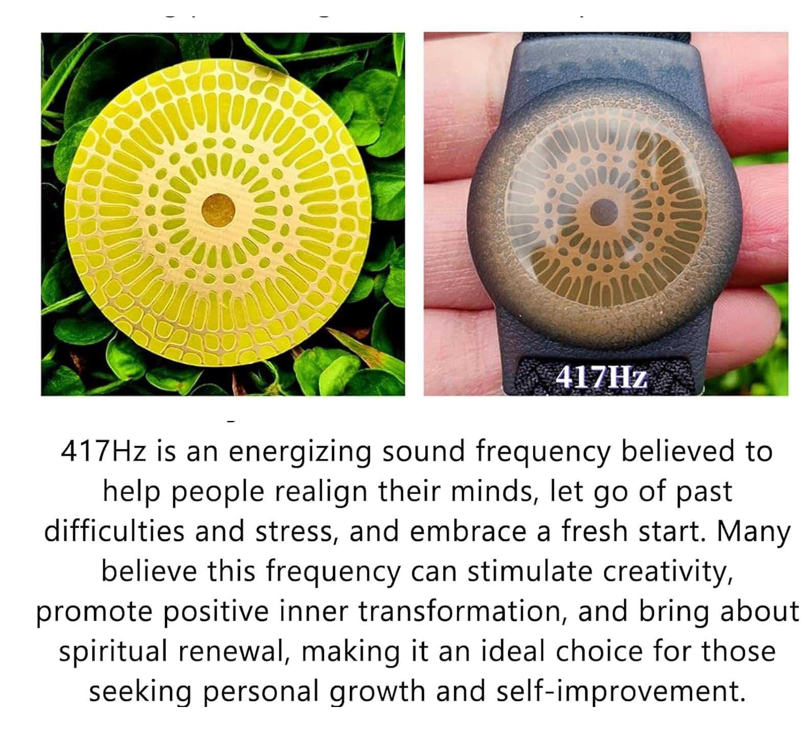 Brazalete de disco polarizador MWO, bobina osciladora multionda | Resonancia de doble disco (174 hz-963 hz) Diámetro del disco 32 cm, for meditación, colgar bolsos, uso diario(Full Set)