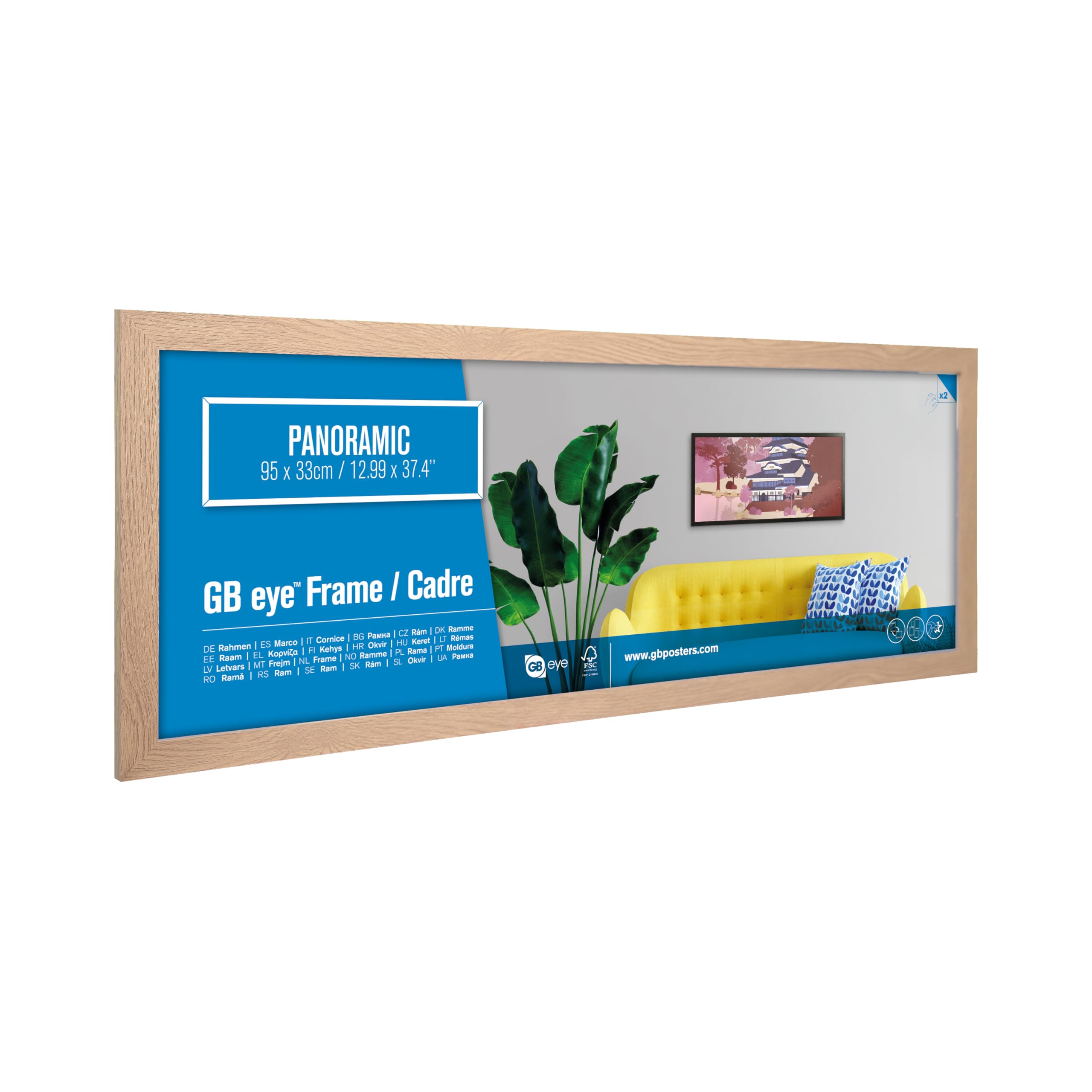 GB Eye Ltd, Quercia - Panoramique, 33x95cm - Eton, Cornice