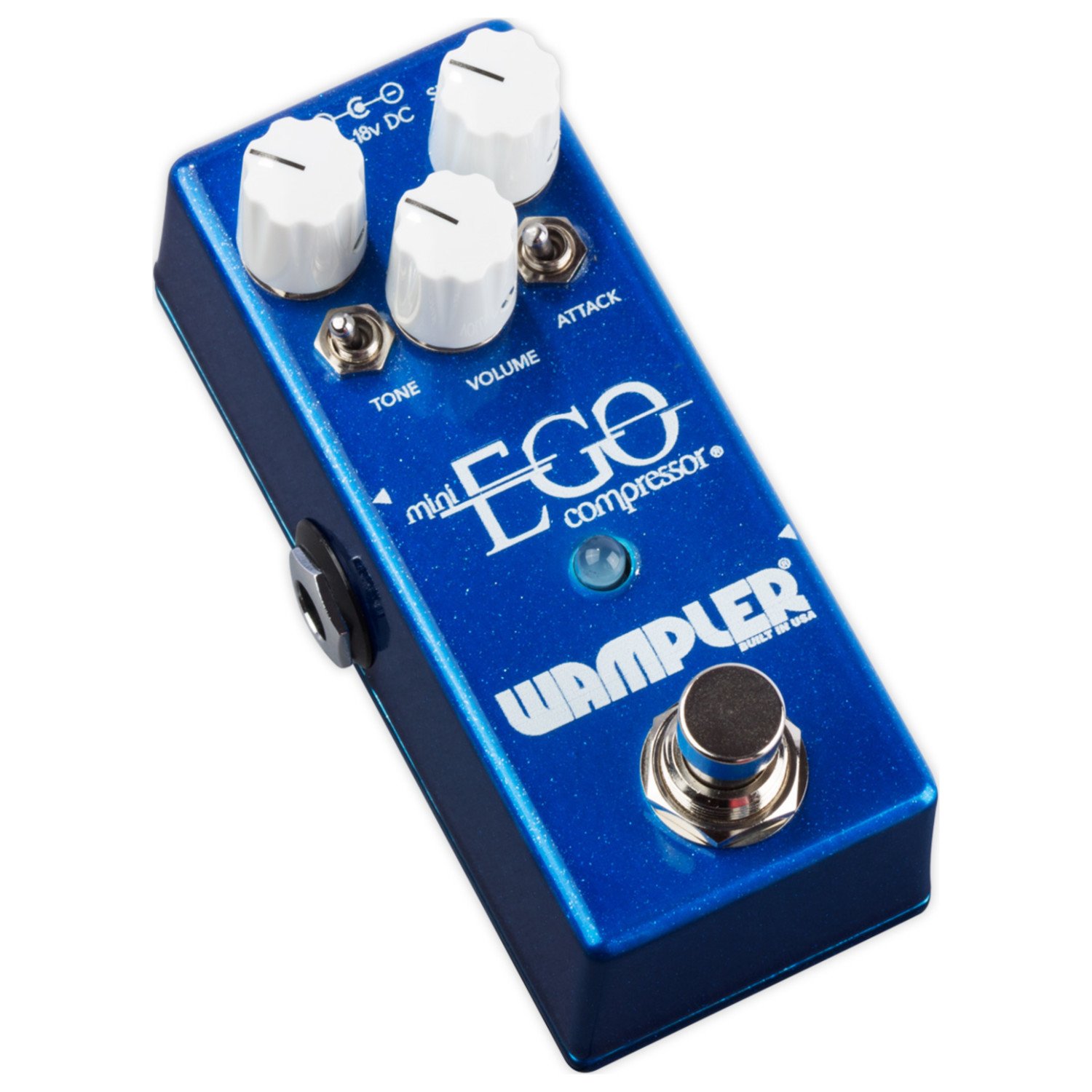 Wampler Mini Ego Compressor Pedal w/ 2 Patch Cables and Polish