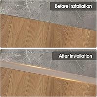 Vista 3 de Tira de transición de suelo de 2 pulgadas de ancho, tiras autoadhesivas para suelos de vinilo laminado, tira divisora plana para el suelo, tira