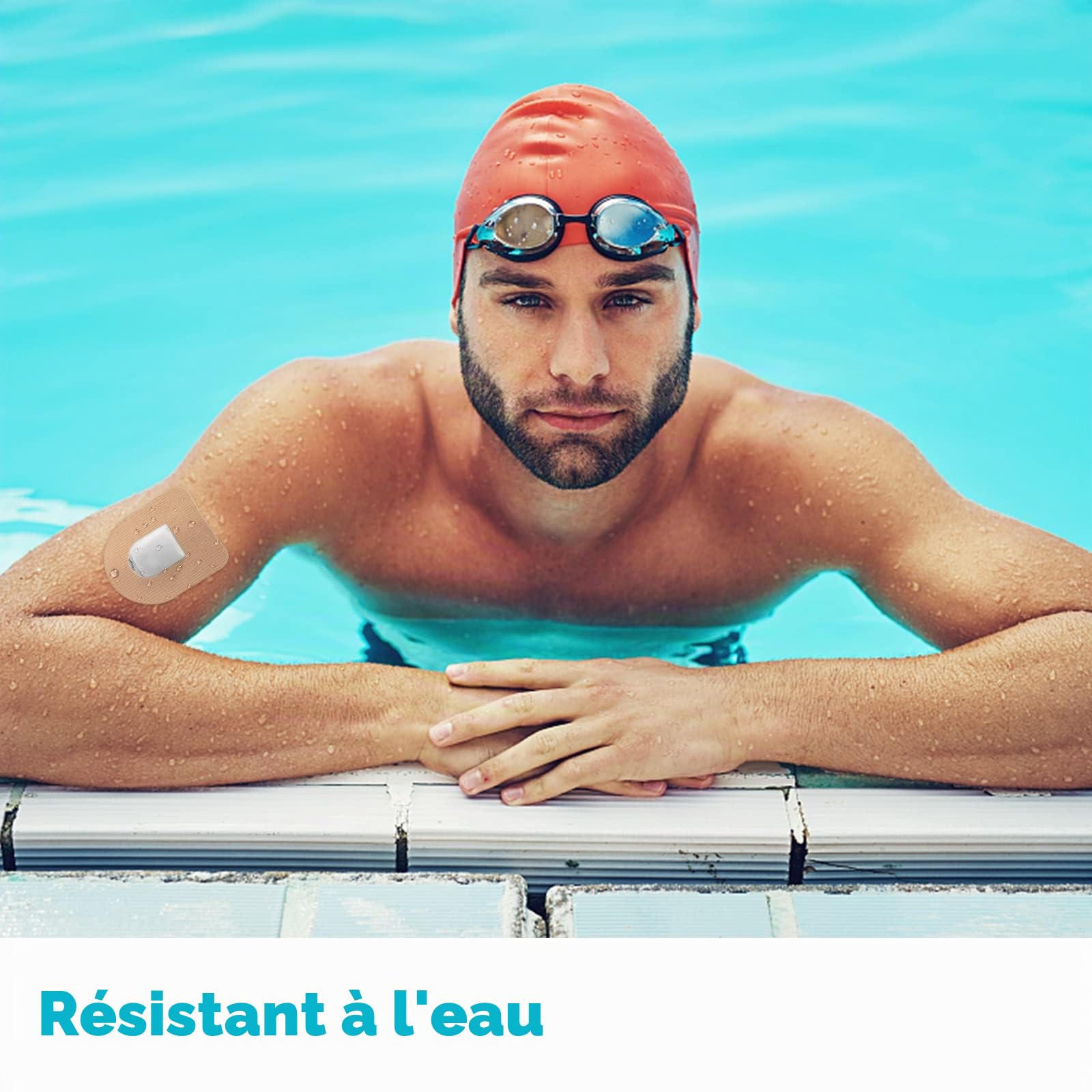 MEDMAX Patch pour OmniPod (25 Pièce) | Patchs adhésifs Résistants à la Sueur Imperméables | Respirants et Doux pour la Peau | Sans latex | CGM Tape | Ruban pré-découpé durable | (Beige)