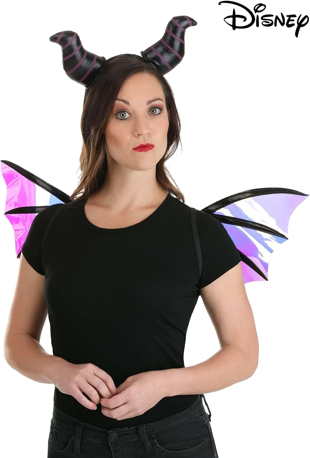 Maleficent Dragon Horns Headband & Wings Accessory Kit - Officially Licensed