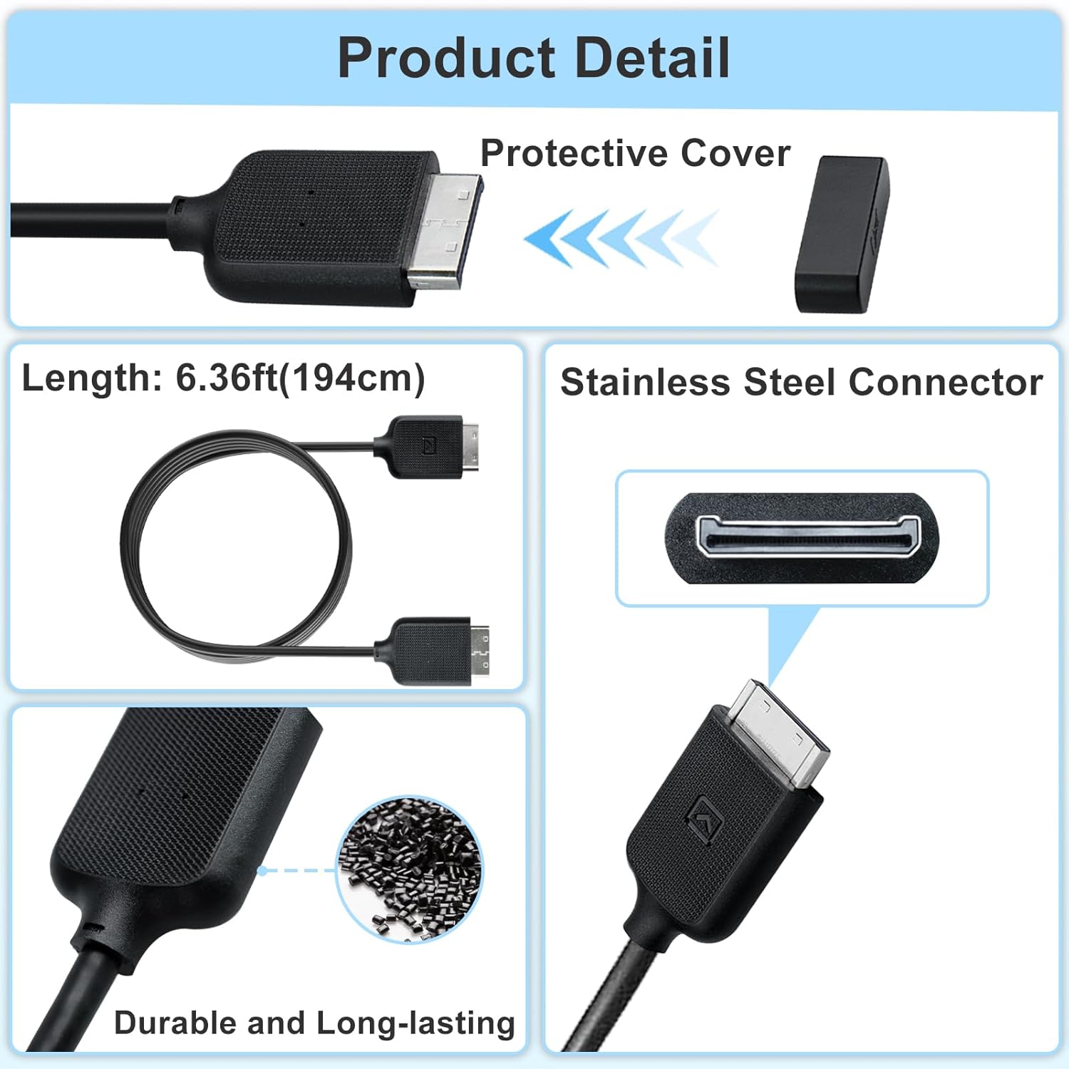 BN39-02210A BN96-44186A BN91-17814A BN91-17814W for Samsung One Connect Cable with Holder, One Connect Cable for Samsung TV UN55KS8000F UN55KS800DF UN55KS8500F UN55KS9000F UN55KS9500F UN60KS8000F