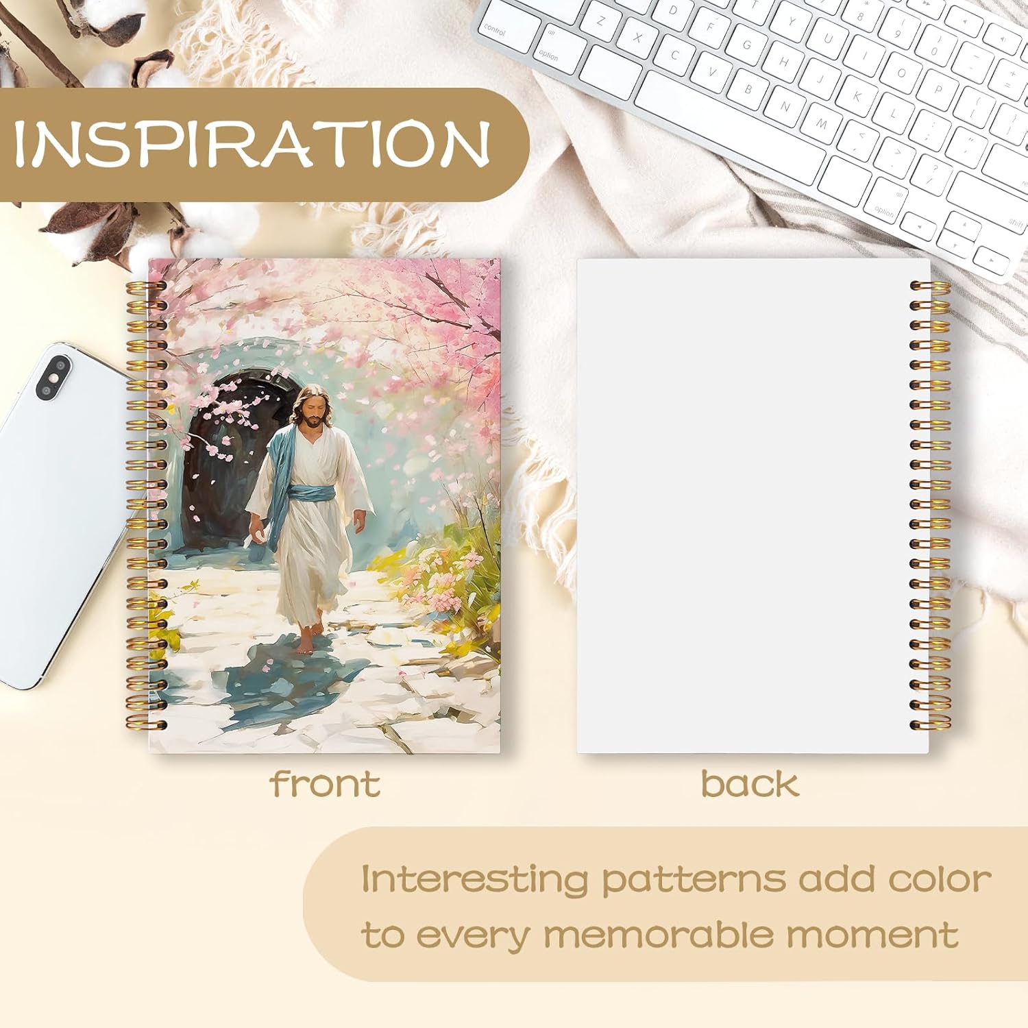 Jesus Christian Spiral Notebook Journal 5.5x8.3, Jesus Christ Walked Out Of The Tomb Journal, Bible Prayer Journals for Woman, Faith Based Gifts - Image 3