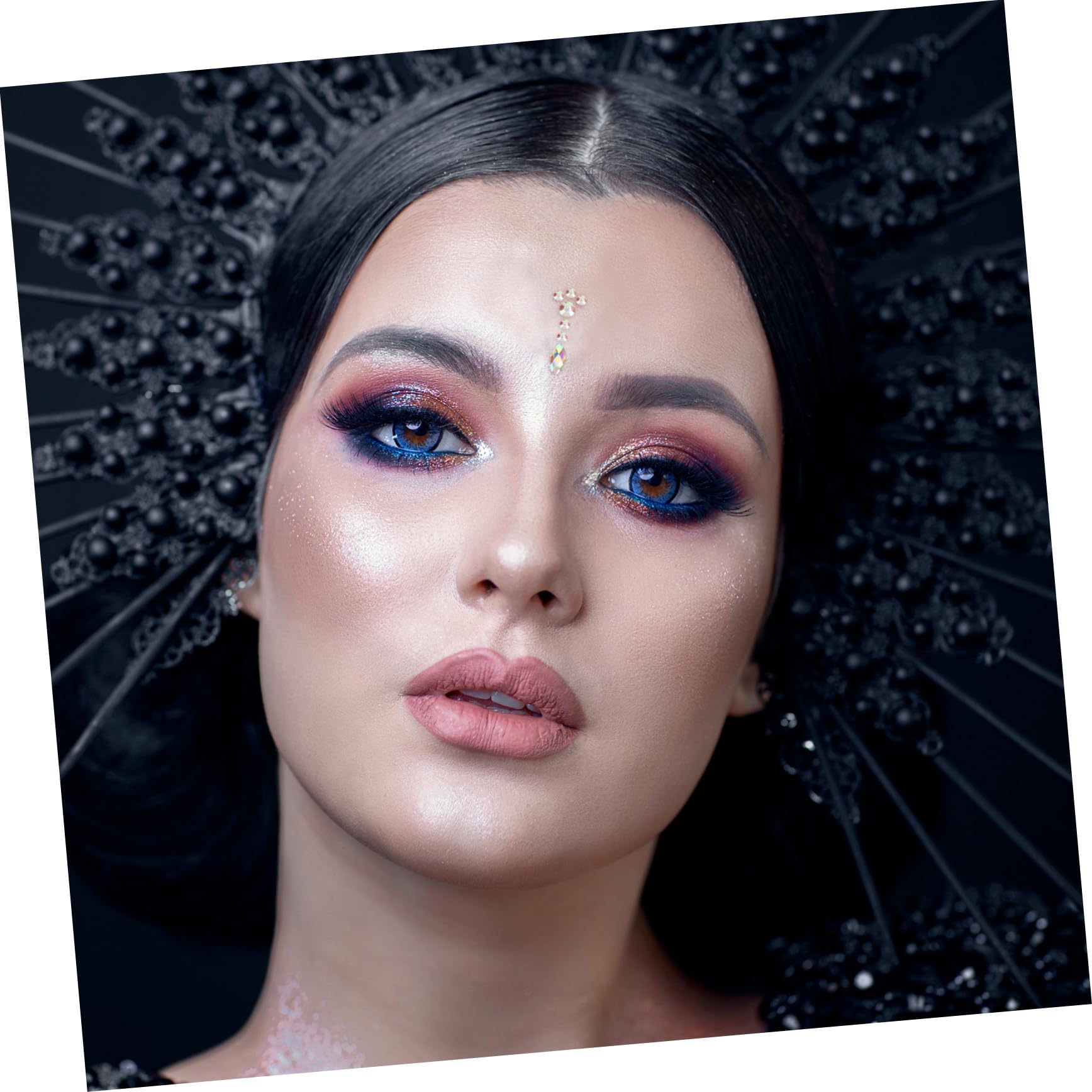 Ipetboom 35hojas Gemas Faciales Autoadhesivas De Joyas De Maquillaje Brillantes y Coloridas Para Fiestas Para Halloween y Eventos Especiales
