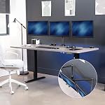 VIVO Triple 23 to 32 inch LED LCD Computer Monitor Desk Mount VESA Stand, Heavy Duty Fully Adjustable Tilt, Swivel, and Rotation, Fits 3 Screens, Black, STAND-V103