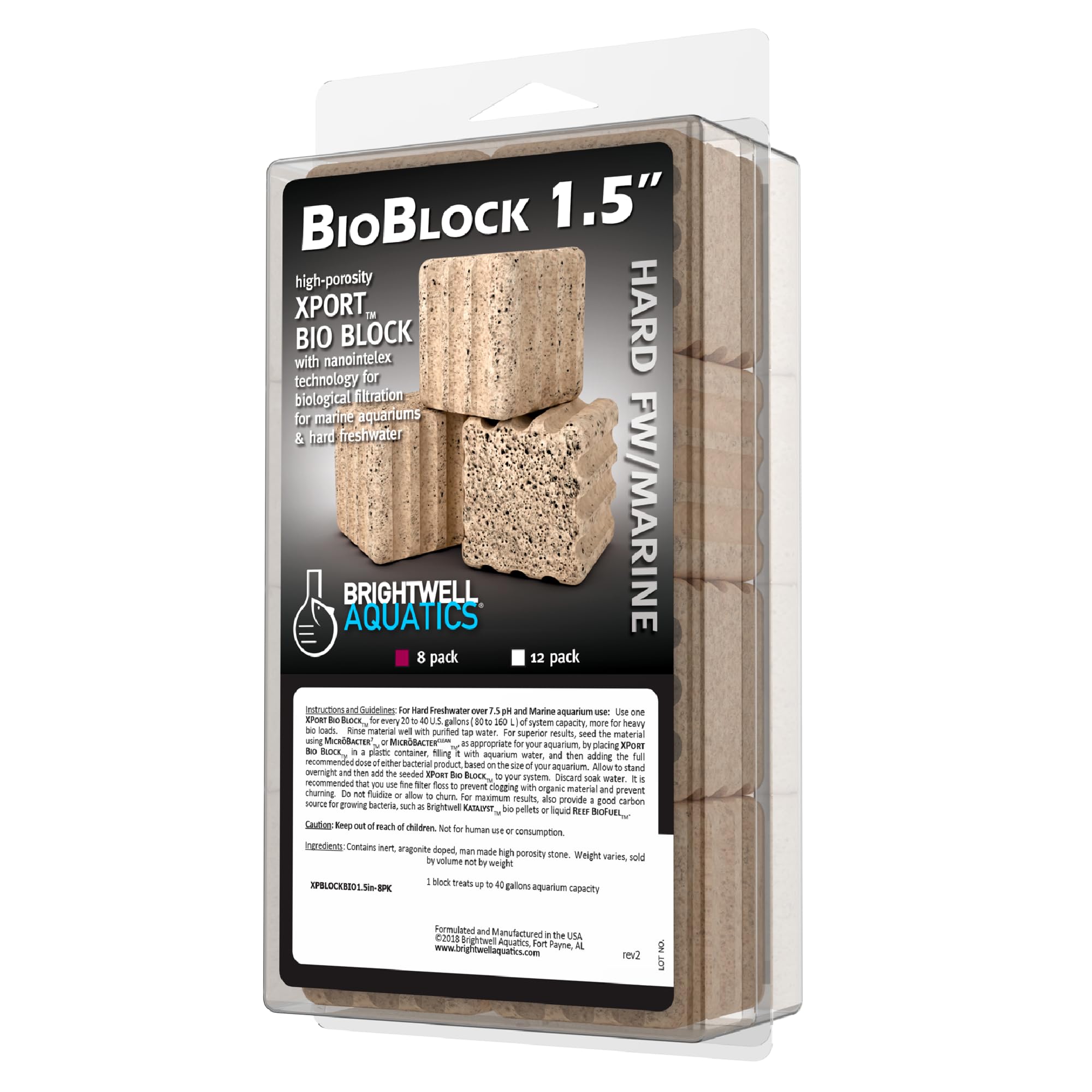 Amazon.com : Brightwell Aquatics Xport BIO Blocks Aquarium Filter