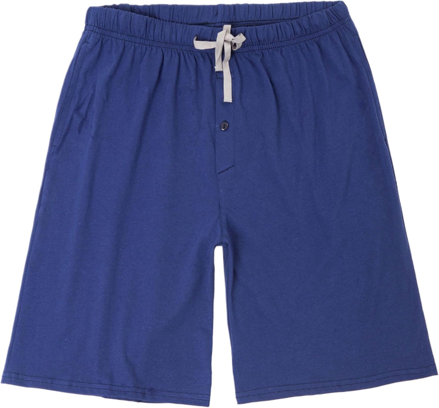 Pajama Shorts for Men, Soft Cotton Knit Pajama Bottoms with Pockets - Image 2