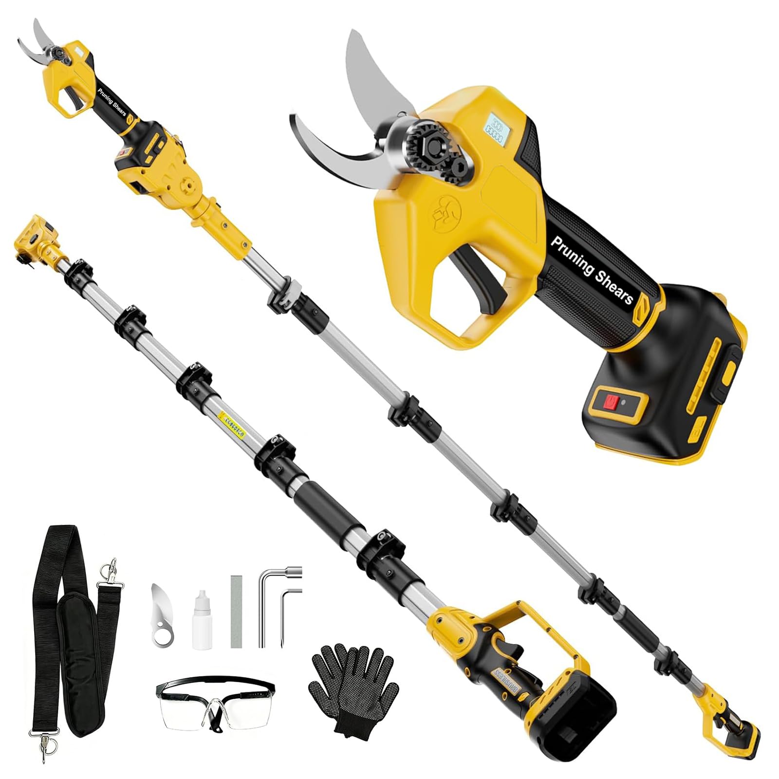 Tijeras de podar telescópicas 2 en 1 compatibles con DeWalt 20 V Max
