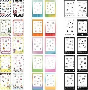 HIYQIN Album Photo Pour Film Instax Wide 3,5 X 4,25, 80 Pochettes Avec Fenêtre Pour Fujifilm Instax Wide 400/300/210/200/Polaroid 600 I-Type – Rose