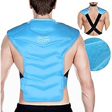 Relief Expert Large Back and Shoulder Ice Pack Wrap &ndash; Reusable Gel Cold Pack with Dual-Sided Fabric and Adjustable Straps, Soft Plush Lining for Upper Back Cold Therapy and Post-Workout Recovery