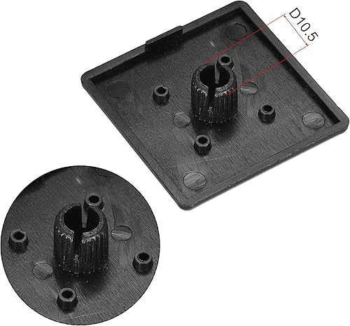 Miniatura 3 de uxcell Estándar plástico cuadrado aluminio extrusión extremo tapa negro 1.772x1.772in 20pcs