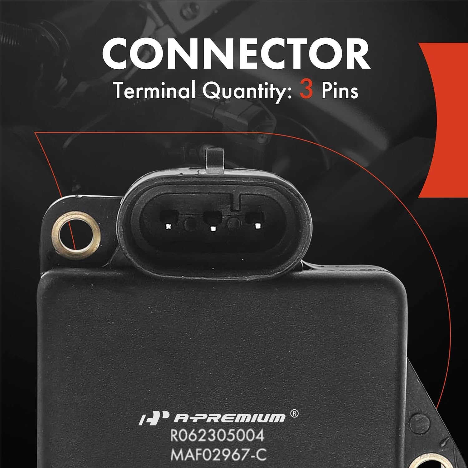 A-Premium Mass Air Flow Sensor Meter Assembly - [with 3Pins] - fits OHV, 6Cyl 3.1L 3.8L - Compatible with Olds & Pontiac & Buick & Chevy, fits Cutlass Ciera, LSS, Bonneville, Riviera, LeSabre & More