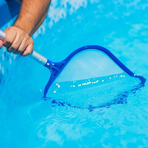 Miniatura 30 de Skimmer - Red de piscina con poste, 4 secciones, poste telescópico ajustable de 26.4 a 66.5 pulgadas de grosor y red de malla fina, redes de piscina