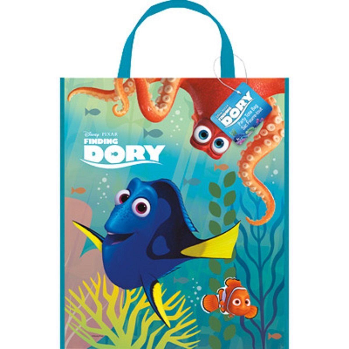 Disney Finding Dory Plastic Tote Bag - 13" x 11", 1 Pc