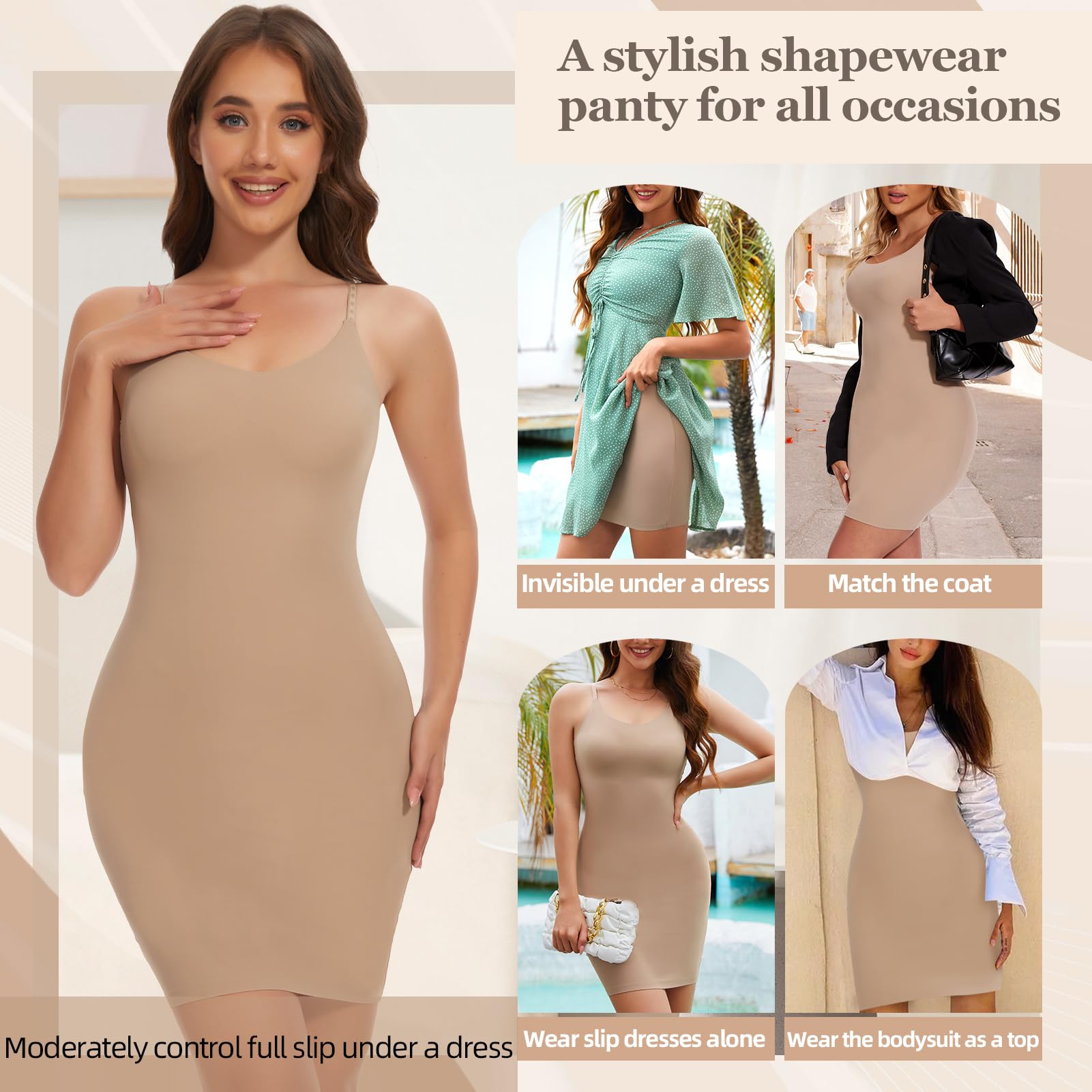 SLIMBELLE Robe Gaine Sculptante Femme Robe Amincissante Invisible Ventre Plat Robe Sculptante Body Shaper Femme